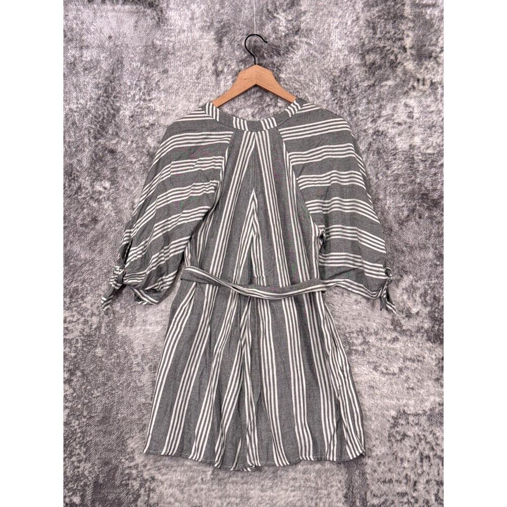 Indah Dress XS Womens Striped Woven Dolman Tie Waist Mini Resort Wear - Picture 3 of 8